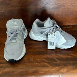 Adidas Retropy F90 J Women's Sneaker Grey/Metallic/White Size 5 New